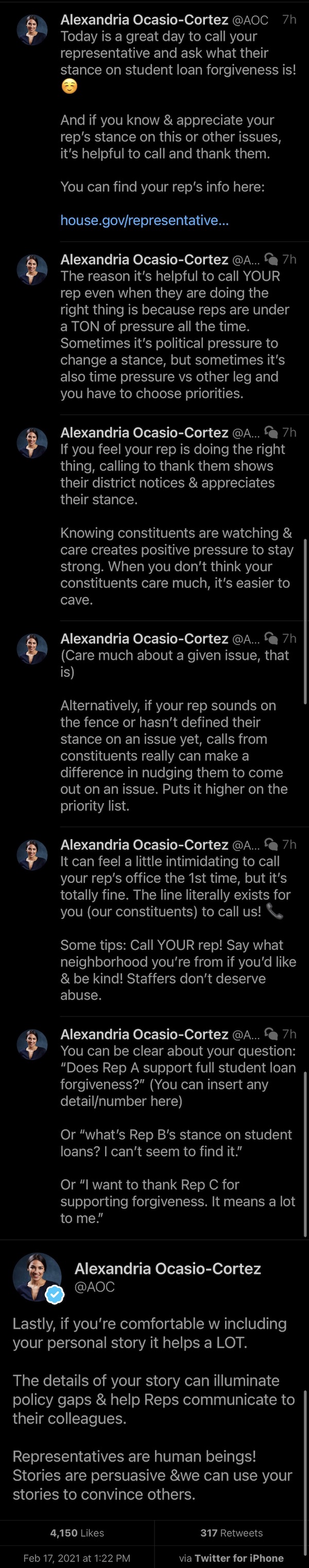 The mantra: write and call and reach out to your representative even though we can&rsquo;t respond.